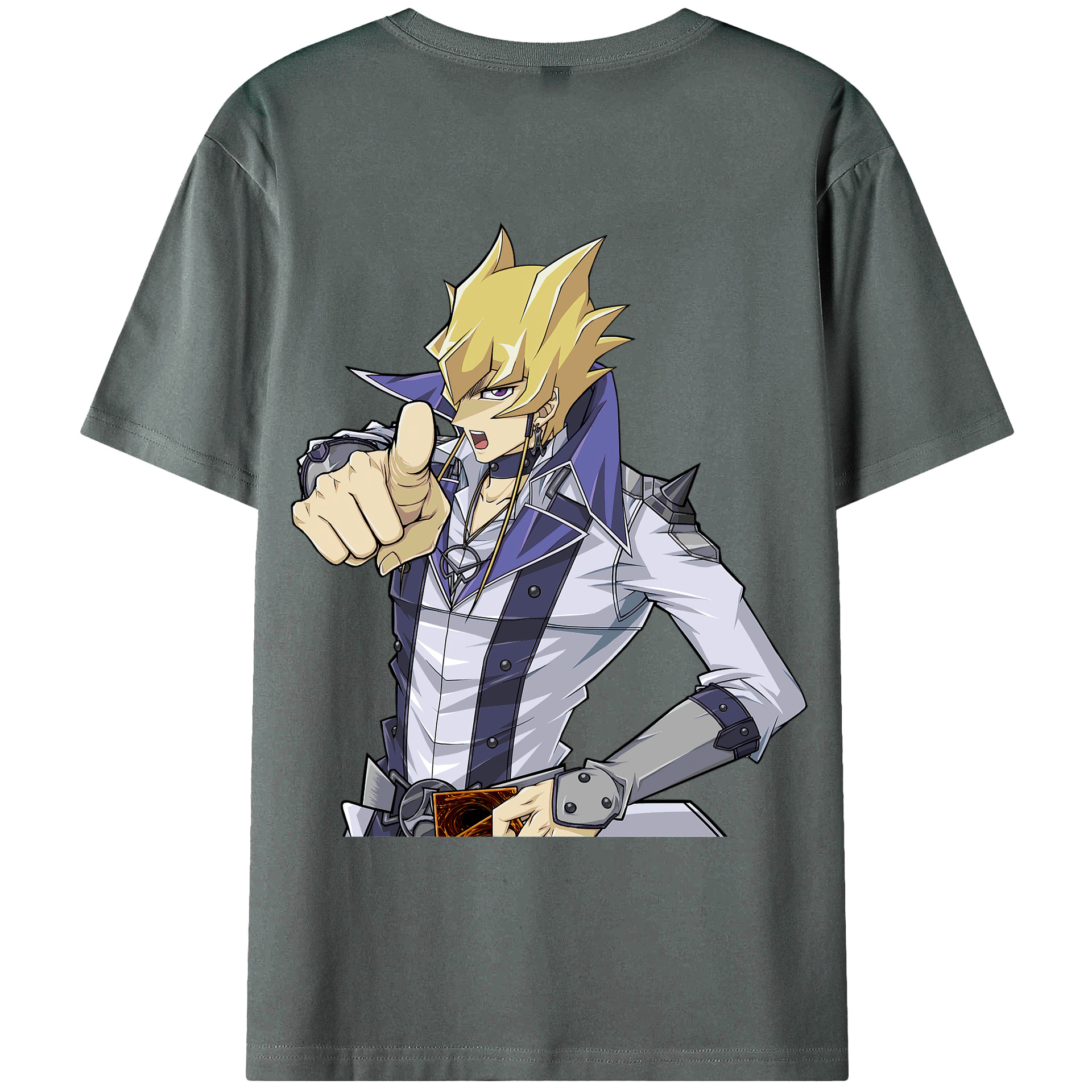 （画像用） 遊☆戯☆王 Yu-Gi-Oh! 綿100％ メンズ半袖Tシャツ（バックプリント） 通気性